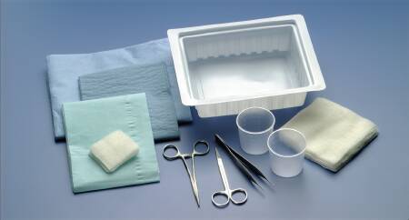 Tray Suturing w/Floor Grade Satin Finished Instruments (Needle Holder, Adson Forceps) (1/KT 20KT/CS) by Busse Hospital Disposables, Inc.  ID 747